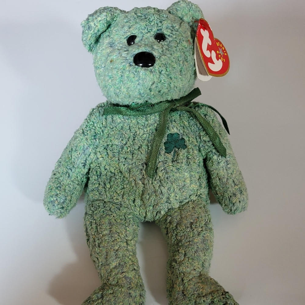 Ty Beanie Baby Bear Shamrock